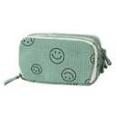 3 x Large Pencil Case Pouch Pencil Bag Corduroy Capacity Pen Case Stationery Bag School College Office Organizer for Teens Girls Adults Student Kids (C-Green)