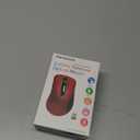 memzuoix 2.4G Wireless Mouse, 1400 DPI Mobile Optical Cordless Mouse with USB Receiver, Portable Computer Mice for Laptop, PC, Desktop, MacBook, 5 Buttons, Red