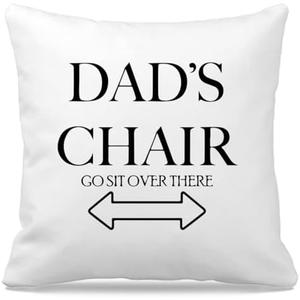 bitCNY Dad Throw Pillow Covers 18 x 18, Funny Dad Grandpa Pillow Cover, Husband Pillow Covers, Pillows Cover for Dad, Grandpa's Chair Pillow Cover, Dad Gifts from Wife Kids