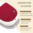 ELFJOY 6 Pack Chair Cushions for Dining Chairs with Ties Red 17"x17", 17x17x2 Inch