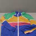 Womens 80s Tracksuit Retro Hip Hop Windbreaker Women Disco Tracksuit Sets Colorblock One Piece Outfits Set (Medium, Yellow)