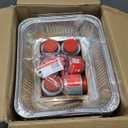 Alpha Living 6 Pack - Disposable Chafing Dish Buffet Set, Half Size Pans, Welded Body Food Warmers for Parties, Fuel Cans Complete Set, Warming Trays