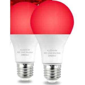 Verbeeck 670nm Red Light Bulb,9W E26 A19 Red Light Sleep Therapy Bulb,Dimmable,Melatonin Promoting,Healthy Sleep Light,Night Light for Bedroom,Baby Nursery,Reading, 2 Pack