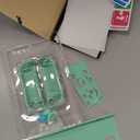 DLseego Protective Case Design for Switch Model, Newest Pattern Animal Crossing Design Cover Case with 2 Pcs Glass Screen Protectors and 4 Pcs Cute Thumb Grip Caps Green Accessories Set