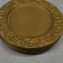 Antique Charger Plates Set, 100 Pcs 13in Plastic Embossed Dinner Plate, Round Phoenix Pattern Elegant Floral Plates for Dinner Wedding Party Event Table Setting Decoration (Gold)