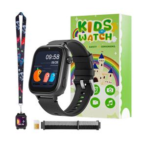 OKYUK 4G Kids Smart Watches Girls Gifts Age 3-12, Smart Watch for Kids with 47 Games, Two-Way Calling Feature, SOS Emergency Call Camera Video Recorder Gift Toys for Girls Ages 5 6 7 8 9 10 (Black)