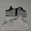 Fruit of the Loom Women's Front Close Builtup Sports Bra (40, White With Grey/Black With Grey)