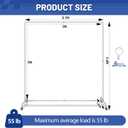 Funnymoom Archery Backstop Stand with 4 Wheels, ONLY Stand for Netting Archery Galvanized Steel Netting Backstop Frame Suitable for Backyard Outdoor Shooting Practice