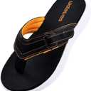 WateLves Girls Flip Flops Non-Slip Casual Thong Sandals Summer Sandal Shoes for Beach Swim Pool (Little Kid/Big Kid) (Black)