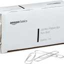 Amazon Basics Jumbo Size Office Paper Clips, Non-Skid, Silver, 1000 Count, 10 Packs of 100, A7072557
