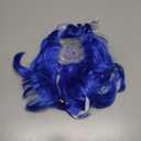 BESPORTBLE Funny Dog Cat Cosplay Wig, Pet Headwear Apparel, Trimmable Pet Wig for Small Medium Large Dogs Cosplay Accessories for Halloween Christmas Dress up Parties, Blue