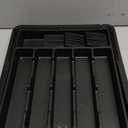 Homecor Silverware Organizer - Expandable Large Kitchen Drawer Organizer Utensil Organizer with 2 Removable Knife Blocks, 22"x 19"Cutlery Tray Drawer Dividers for Kitchen Flatware(6-9 Slots) (Black)