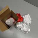 Christmas Santa Costume Set Includes Christmas Santa Hat Beard Wig White Gloves Glasses Present Bag for Xmas Costume