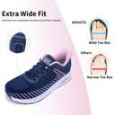 MEHOTO Womens Wide Toe Box Shoes Walking Sneakers with Arch Support Slip On Fashion Tennis Shoes for Swelling Bunion Plantar Fasciitis RoseBluePink US 9.5
