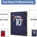 IHEIPYE Kids Jersey Frame Display Case Lockable, Sport Jersey Shadow Box with UV Protection Acrylic and Hanger for Baseball Basketball Football Soccer and Uniform, Small-Black Locks