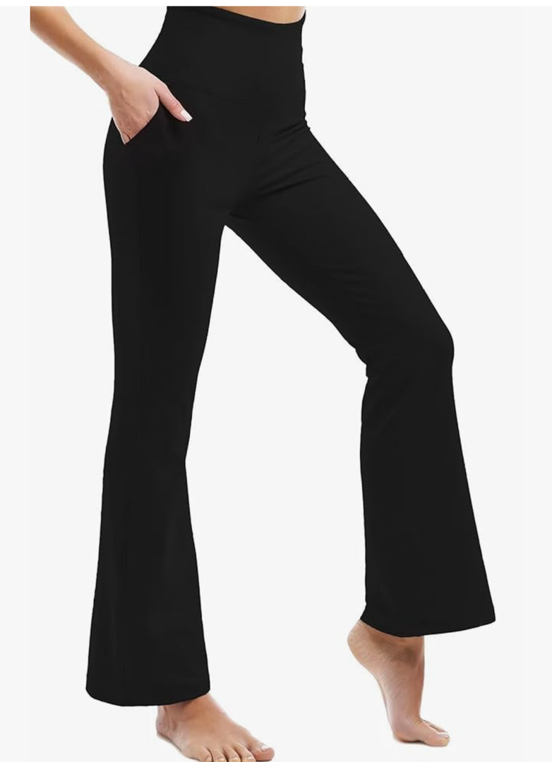 Ipletix Flare Leggings for Women, High Waisted Yoga Pants with Pockets for Women Trousers Size XS