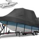 1200D Waterproof T-Top Boat Cover, Hard Top Boat Covers 24-26 ft, Black
Trailerable Heavy Duty Boat Covers With Motor Cover, Fits Center Console Boats With T-Top Roof, Beam Up To 108"