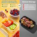 JSCARES 5 PCS Food Storage Containers with Lids Airtight (20 Lids &20 Containers) - Leakproof Meal-Prep Containers for Kitchen Storage Reusable Plastic Microwave/Dishwasher Safe with Labels & Pen