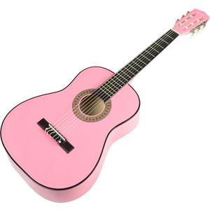 Music Alley MA-34-PNK Acoustic Beginner Guitar Pack, Pink