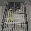 Over the Sink Expandable Dish Drainer Drying Rack In Stainless Steel for Small Kitchen, Counter Space Saving Modern Compact Metal Above Plate Dryer Strainer, Adjustable Hanging Inside Drain Holder (Black)