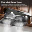 AMZCHEF 30" Stainless Steel Under Cabinet Range Hood, 1050 CFM Dual-Fan