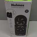 Holmes 13" DuoBreeze Dual Blade Desk Fan 3 Speeds 60 Oscillation 45 Tilt 8-Hour Timer Easy Clean Design Quiet Operation Compact for Home Office or Bedroom Black, Medium