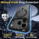 6 x PinLiSheng Magnetic for iPhone 17 Pro Max Case with 1 Screen Protector [Mil-Grade Drop Protection] [Compatible with Magsafe] Shockproof Slim Translucent Matte Protective Phone Case, Black