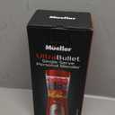 Mueller Personal Blender for Shakes and Smoothies with 15 Oz Travel Cup and Lid, Juices, Baby Food, Heavy-Duty Portable Blender & Food Processor, Red