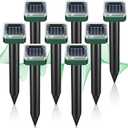 Mole Repellent Solar Powered, Ultrasonic Repeller, Waterproof Sonic Spikes Gopher Vole Groundhog Snake Chipmunk Mole Deterrent Get Rid of Moles in Your Yard (8pack)