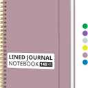 Taja Lined Spiral Journal Notebook for Women & Men, 140 Pages, College Ruled Hardcover Notebook for Work & Note Taking, Journals for Writing, A5(6"x8") - Boho Purple