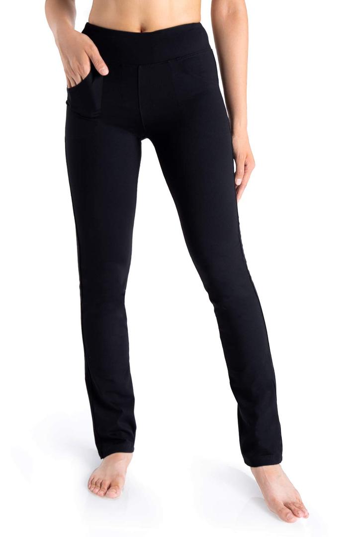 Yogipace Women's Petite/Regular/Tall 5 Pockets Straight Leg Yoga Dress Pants, Slim Fit Stretch Pants for Everyday & Casual, XL