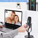 Microphone for Podcast, USB Microphone Kit for Phone, PC/Micro/Mac/Android,Professional Plug&Play Studio Mic with Stand for Gaming, Online Chatting, Videos, Voice Overs, Streaming