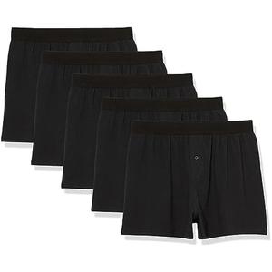Amazon Essentials Cotton Jersey Boxers - Men's Underwear, Pack of 5, Size Medium