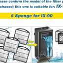 TARARIUM Aquarium Turtle Tank Filter 5pcs Low Water Level Power Filter Replacement Sponge Clip for IX-90 Filter