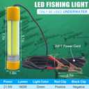 OROOTL Underwater Fishing Light Super Bright 16000 Lumens 21.5W 12V LED Night Fishing Light Deep Drop Fish Lamp Fishing Bait Finder for Shrimp Prawns Squid Boat Dock, Green