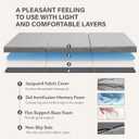 MLILY Single Trifold Mattress, 3.9 Inch Foldable Gel Memory Foam Mattress, Small Single