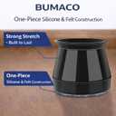 BUMACO Chair Leg Floor Protectors Chair Leg Protectors for Hardwood Floors Silicone Pads Covers to Protect Floors Black-40 Pcs Universal L (1-5/16" to 2")