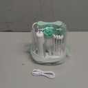 Momcozy 7 in 1 Electric Bottle Brush Kit, Portable Cleaning Set with Formula Mixer, Silicone Brush, Nipple Brush, Straw Brush, Soap Dispenser, Drying Rack - Long Battery Life for Home & Travel (Green)