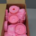 Jingmore 12 Pcs Pink Bow Cups with Straws and Lids Plastic Reusable 11 oz Pink Bow Cups for Birthday Theme Party Favor Supplies
