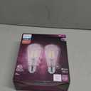 PHILIPS LED 40W S19 2-Pack Vintage Edison Soft White (2700K) 400 Lumen (4.4W = 40W) Dimmable Clear Flicker-Free Light Bulbs