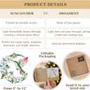 Hummingbird Crescent Moon Acrylic Suncatcher Stained Glass Effect Window Car Hanging Christmas Ornament Indoor Outdoor Decor Garden Sun Catcher Gift for Bird Lover for Women Mom Grandma (6")