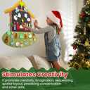 Enhon DIY Felt Christmas Tree Set, Felt Nativity Advent with 29 Pcs Detachable Ornaments, Christmas Door Wall Hanging Decor