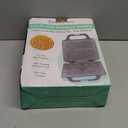 Bakers Friend Pizzelle Maker Electric, 4 X 3.5 Pizzelle Waffle Cookies for Christmas Baking Supplies, Stroopwafel Iron, Cookie Maker Machine with Pattern, Thin Waffle Maker, Aqua