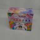 Art+soul 18 Colors Tie Dye Kit with Bonus Tie Dye Powder Refiils Packs,DIY Fabric Dyeing Kit Includes Rubber Bands, Gloves, Guide Book Perfect for Arts & Crafts, Family Party, Birthday Gifts