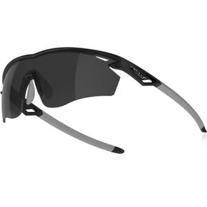 Polarized Sports Sunglasses for Men Women, Wrap Around Sun Glasses for Running Cycling Baseball Fishing Golf Hiking (Black)
