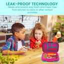 Bento Box Built in Ice Pack, Leakproof Lunch Containers with 4 Compartments - BPA Free, Microwave & Dishwasher Safe - Portable Lunch Box Perfect Size for Work and Travel - Pink
