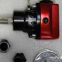 Fuel Pressure Regulator AN8 Feed & AN6 Return Line + 0-160PSI Gauge Set Black+Red