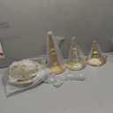 3PCS Gold Cake Stand Cupcake Holder Decorative Iron Reusable Detachable Stable Cupcake Tray for Party