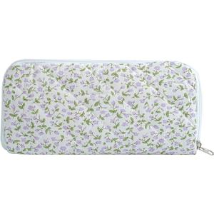 Cute Floral Bag for Makeup Brushes - Ideal for Travel & Daily Use Makeup Brushes Pouch for Women (Purple Floral)