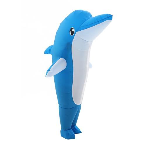 Dolphin Inflatable Costume, Inflatable Costume Adult, Suitable For All Kinds Of Parties, Halloween, Christmas,Cosplay Party(Dolphin)